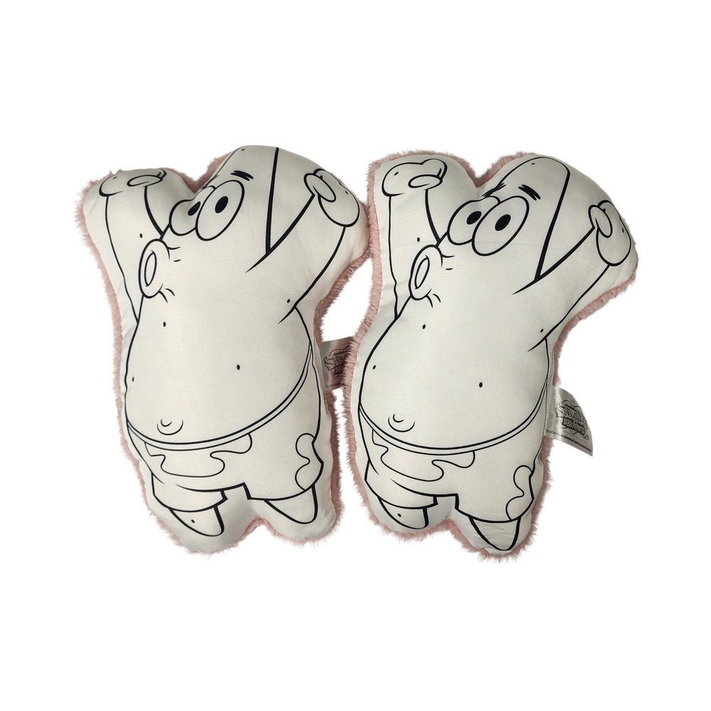 Nickelodeon SpongeBob‎ Patrick Star Color & Wash Plush Pillow Set 2pc